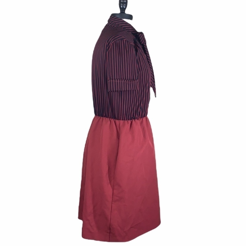 Vintage  pinstripe neck scarf dress - Picture 4 of 12